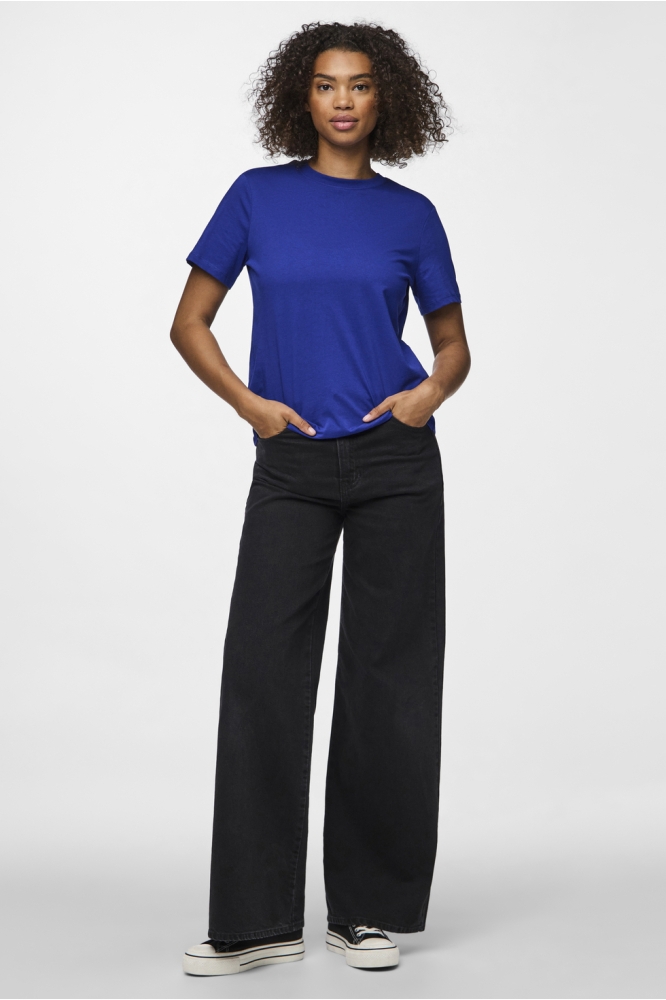 PCRIA SS SOLID TEE NOOS BC 17140802 Mazarine Blue